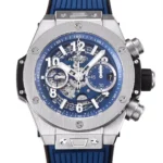 Hublot Big Bang Watch – Blue Dial, Chronograph, Titanium Case, Rubber Strap - Image 3