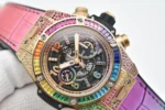 Hublot Big Bang Rainbow 44mm Chronograph Watch with Pink Rubber Strap - Image 3