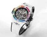 Hublot Big Bang Unico Rainbow Ceramic Watch – White with Multicolor Bezel, Automatic Chronograph, 45mm - Image 3