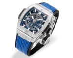 HUBLOT Spirit of Big Bang Limited Edition Watch – Titanium & Resin, Blue Rubber Strap, Racing Inspired Design - Image 3