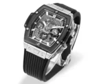 HUBLOT Spirit of Big Bang Black & Silver Limited Edition Watch – Model 642.NX.0170.RX with Rubber Strap - Image 3