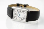 Cartier Tank Must Watch Black Leather Strap - Image 10