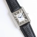 Cartier Tank MK3 Automatic Watch Black Leather - Image 9