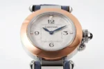 Cartier Pasha de Cartier Watch Rose Gold Blue Leather - Image 3