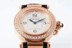 Cartier Pasha de Cartier 30mm Rose Gold Blue Leather - Image 9