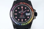 Rolex Submariner – Black Dial with Pink Markers, 40mm Case, Custom Bezel - Image 3