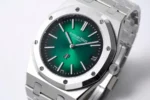 Audemars Piguet Royal Oak 15202 Green Steel Watch - Image 3