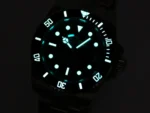 Rolex Submariner PARAKEET – Custom Black Gradient Green Dial with Red Bezel – 904L Stainless Steel - Image 3