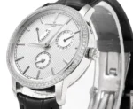 Vacheron Constantin Traditionnelle 83520/000R-9909 Mechanical Watch – Silver Dial, Black Leather Strap, Multi-Function Design - Image 9