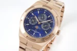 Overseas Perpetual Calendar 4300V Watch – Rose Gold with Blue Dial and Steel Bracelet - Image 3