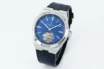 Vacheron Constantin Overseas Tourbillon – Blue Dial, Stainless Steel Case, Leather Strap Watch - Image 3