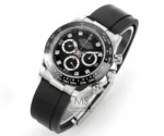 Rolex Daytona 4130 Black Dial Rubber Strap Men’s Chronograph Watch - Image 3