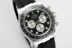 Rolex Daytona – Black Dial, Stainless Steel Case, Rubber Strap Chronograph Watch - Image 3