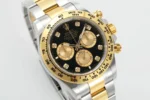 Rolex Daytona Watch – Two-Tone Stainless Steel and Gold, Black Dial, Chronograph Style - Image 3