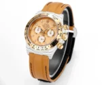 Rolex Daytona Carbon Fiber Custom Edition – Champagne Dial, Brown Strap, Enhanced Night Glow Case - Image 3