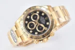 Rolex Daytona Watch – Black Enamel Dial with Moissanite Stones - Image 3