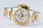 Rolex Daytona Watch with Moissanite Diamonds – Two-Tone with Mother-of-Pearl Dial - Image 3