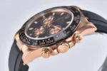 Rolex Daytona Watch – Black Dial with Rubber Strap - Image 3