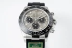 Rolex Daytona 7750 Movement – White Dial with Black Subdials, Stainless Steel Case, Rubber Strap - Image 3