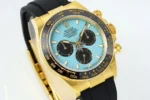 Rolex Daytona Watch – Gold Case, Tiffany Blue Dial, Chronograph Style - Image 3