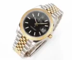 Rolex Datejust 41mm Black Dial Two-Tone Jubilee Bracelet – Super Clone Edition - Image 3