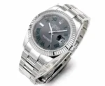 Rolex Datejust 41mm – Silver Stainless Steel with Grey Dial – Super Clone - Image 3