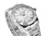 Rolex Datejust Silver Fluted Bezel Stainless Steel Watch with New 3235 Movement - Image 3
