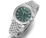 Rolex Datejust 41mm Green Dial Stainless Steel Oyster Bracelet Watch - Image 3