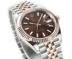 Rolex Datejust 41mm Watch – Brown Dial, Two-Tone Steel & Gold, Fluted Bezel - Image 4