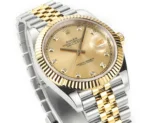 Rolex Datejust 41mm Two-Tone Gold & Steel Watch with Diamond Bezel - Image 4