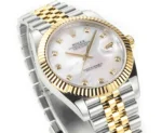 Rolex Datejust 41mm Two-Tone Gold and Steel Watch with Diamond Bezel - Image 4