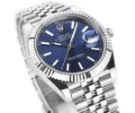 Rolex Datejust 41mm Watch – Silver with Blue Dial, Fluted Bezel - Image 4