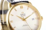 Omega De Ville Gold Watch Black Strap - Image 4