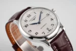 Longines Master Automatic Silver Brown Leather - Image 4