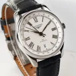 Longines Master GMT Watch Black Leather - Image 4