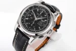 Longines Classic Record Black Leather Watch - Image 4