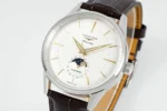 Longines Flagship Moonphase Watch Silver Brown - Image 4