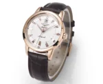 Longines Conquest Cyclops Rose Gold Brown Leather - Image 4