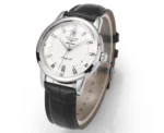 Longines Conquest Cyclops White Dial Black Leather - Image 4