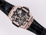 Hublot Masterpiece 906 Tourbillon Watch – Rose Gold/Platinum, Black Leather Strap, Skeleton Dial - Image 7