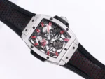 Hublot Masterpiece 906 Tourbillon Watch – Rose Gold/Platinum, Black and Red Leather Strap, Manual Wind Movement - Image 9
