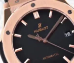WWF Hublot Classic Fusion Replica Watch – Rose Gold with Black Dial - Image 4
