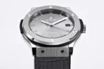 Hublot Classic Fusion Titanium Watch – Grey Dial, 45MM, Polished Brushed Case, Black Strap - Image 4