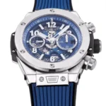 Hublot Big Bang Watch – Blue Dial, Chronograph, Titanium Case, Rubber Strap - Image 4