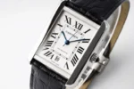 Cartier Tank W5200028 Silver Dial Black Leather - Image 8