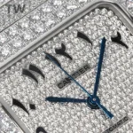 Cartier Santos Full Diamond Watch Silver - Image 4
