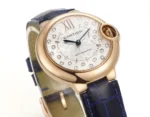Cartier Ballon Bleu WJBB0080 Rose Gold Blue Leather - Image 9