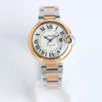Cartier Ballon Bleu Automatic Rose Gold Steel Watch - Image 9