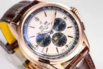 Breitling Premier B25 Chronograph Rose Gold Brown Leather - Image 4