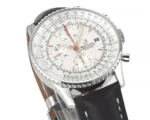 Breitling Navitimer Chronograph Silver Leather - Image 4